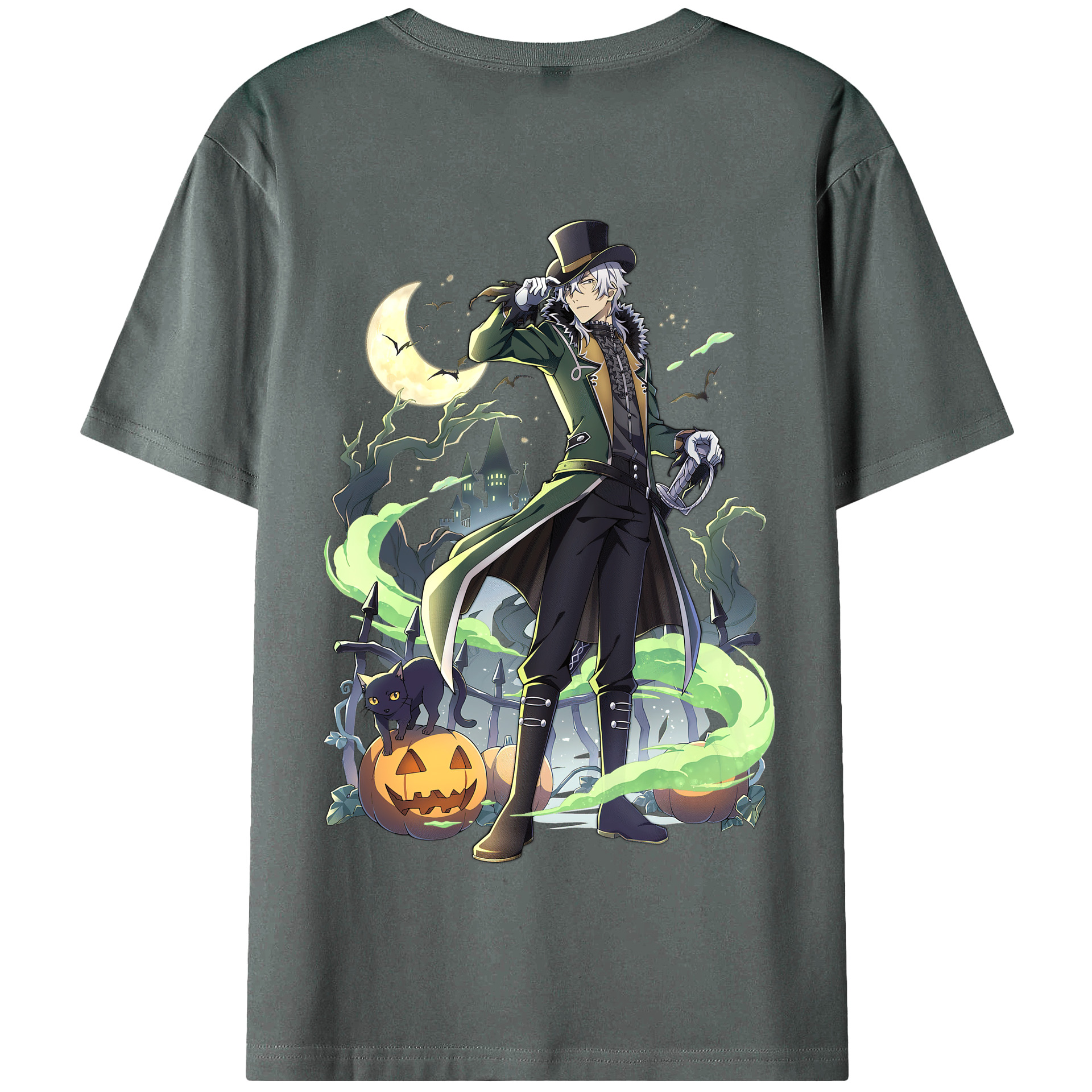 （画像用） 文豪ストレイドッグス Bungo Stray Dogs 綿100％半袖Tシャツ（背面プリント）